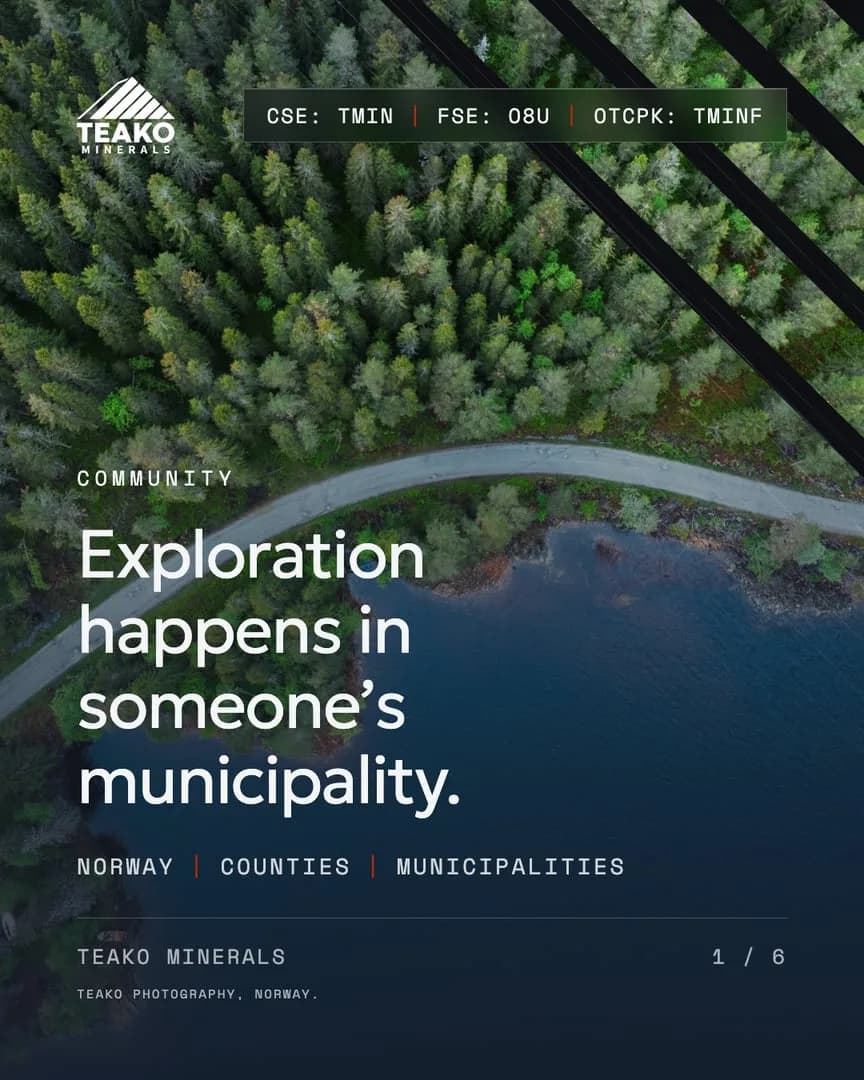 Exploration happens in someone’s municipality, the front cover: the forest road from the air