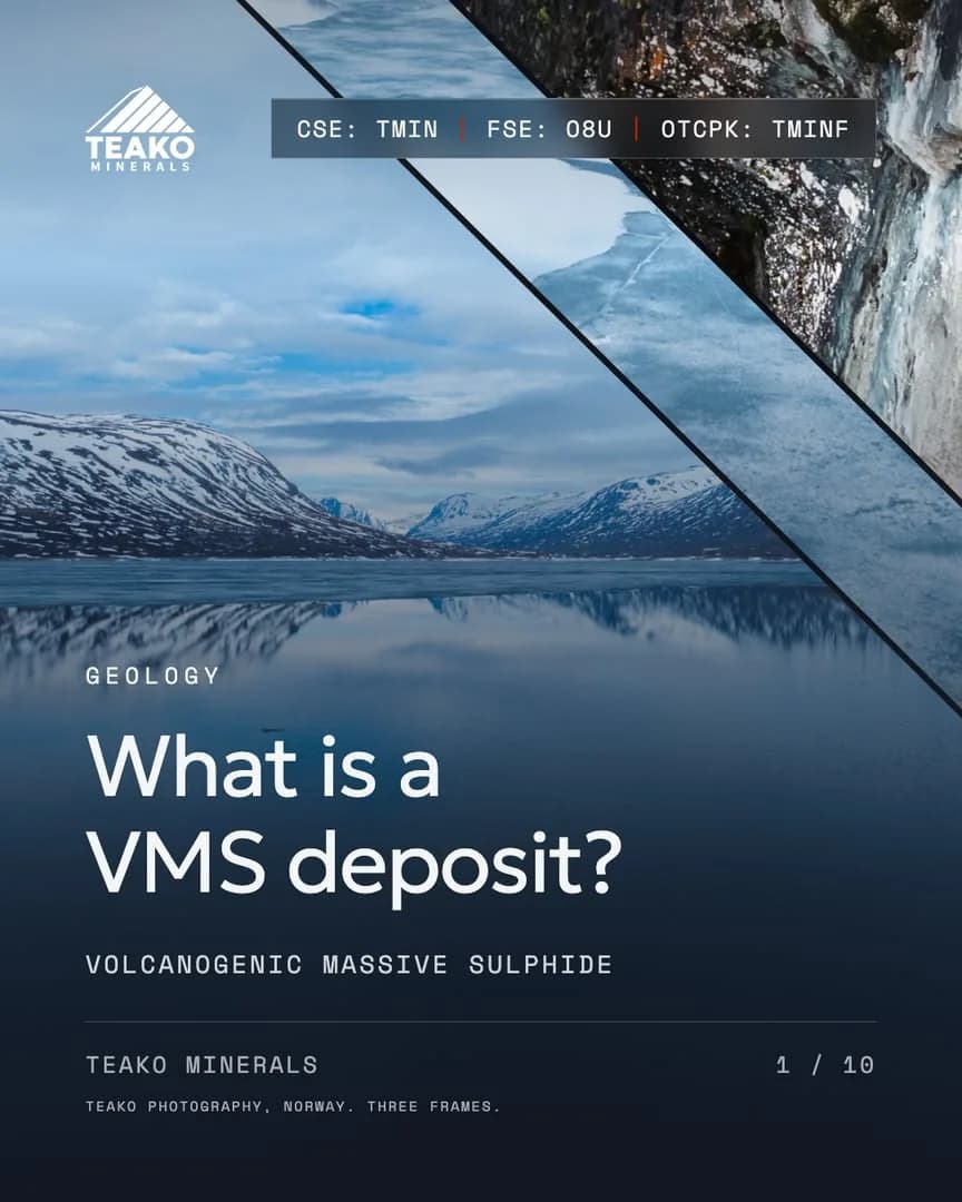 What is a VMS deposit, the front cover: “What is a VMS deposit?” over the ice edge from the air